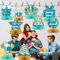 9PCS Lake Blue Gold Happy Birthday Decorations Honeycomb Centerpieces Happy Birthday Table Centerpieces Party Supplies 15th 16th 18th 21st 30th 40th