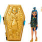 Monster High Doll & Accessories, Cleo De Nile Golden Glam Case Beauty Kit with Tattoos, Stickers & Necklace for Kids