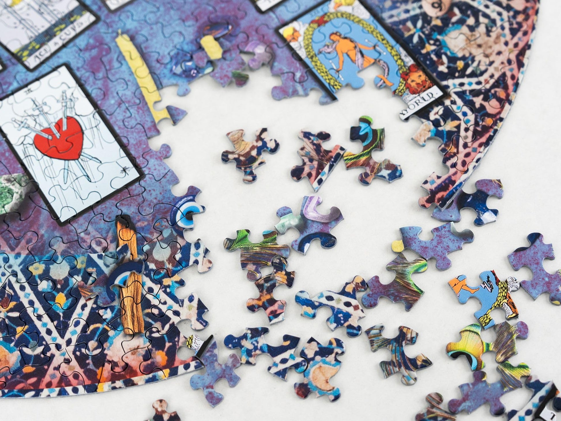 Springbok Tarot Crystal Magic 500 Piece Round Puzzle for Adults - Enjoy The Mystery and Magic of Our Tarot Table