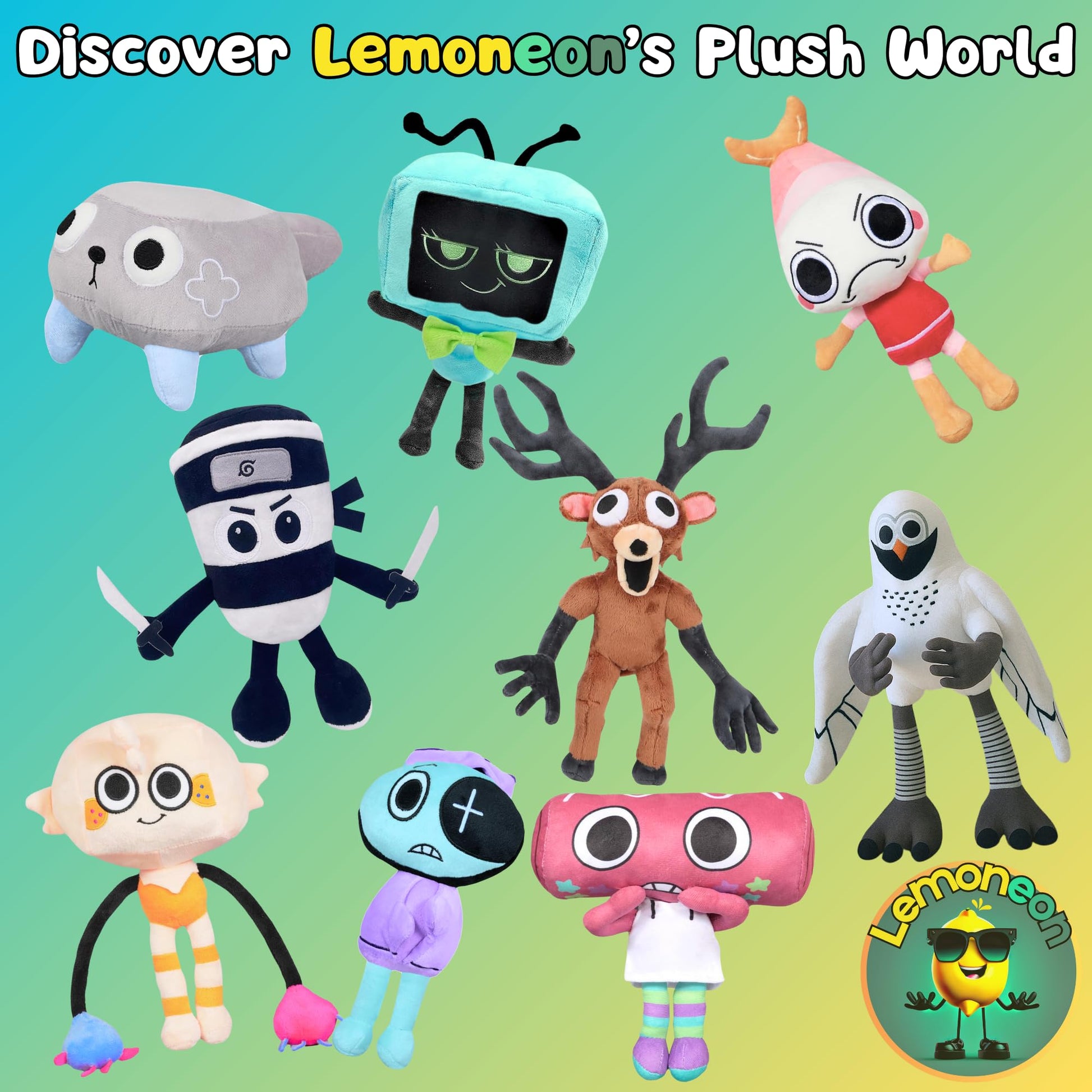Lemoneon Action Figures Toys 10 Pcs - Deer Owl Wolf Ram and Others - Collection for Video Game Fans