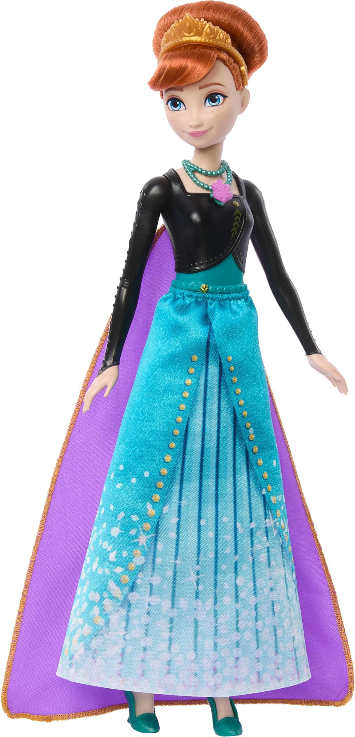 Mattel Disney Frozen Anna Fashion Doll & Accessories with 8 Surprises, Including Snowflake Gem Box, Ring for Child & 9 Play Pieces, Inspired by Movie