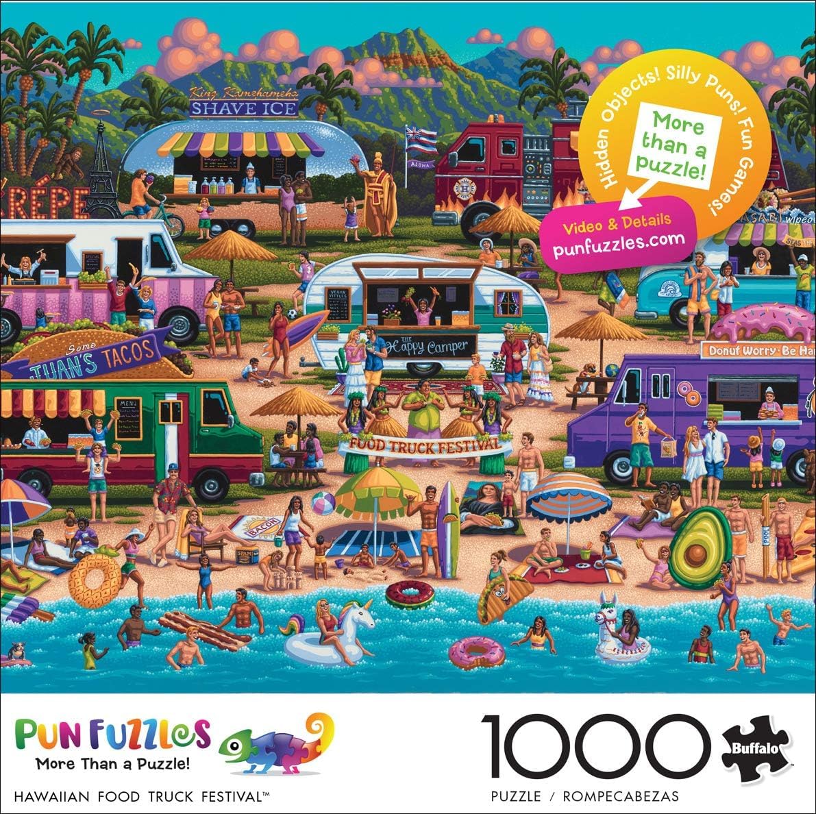 Buffalo Games - Hawaiian Food Truck Festival - 1000 Piece Puzzle for Adults