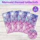 4 Pcs Rectangular Mermaid Table Covers, Disposable Table Cloths for Parties Under the Sea Baby Shower Mermaid Birthday Decorations, 51x86 Inch