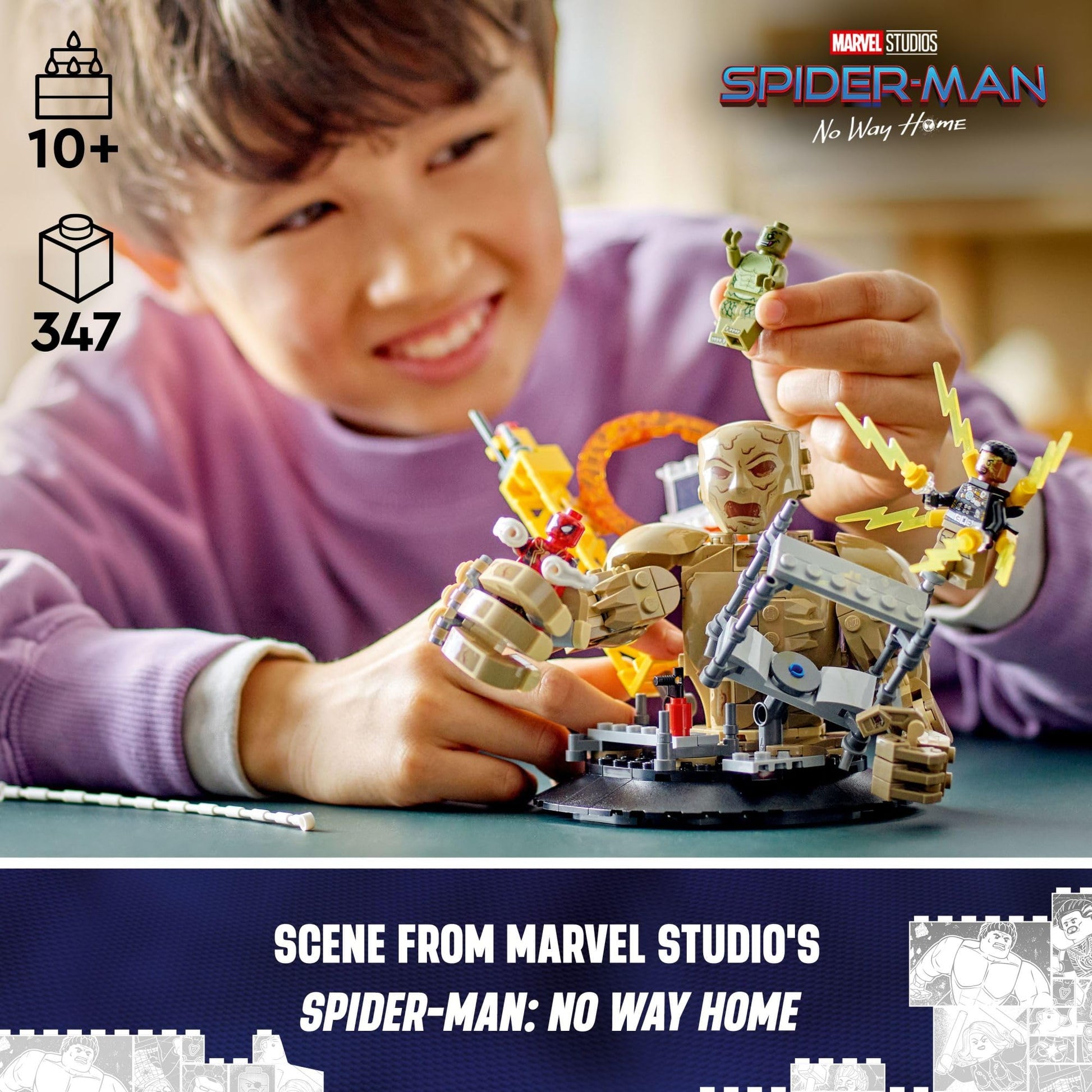 LEGO Marvel Spider-Man vs. Sandman: Final Battle Building Toy - Pretend Play Kids Toy for Fans - 10 Year Old Boy & Girl Birthday Gifts - with Movable