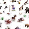 Hexers Beasts Monster and Animals DM Starter Set Flat 2D Miniatures for Tabletop Gaming Compatible with Dungeons and Dragons D&D DND Pathfinder RPG