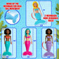 Kiddie Play Mermaid Bath Toys 4 Wind-Up Mermaid Dolls Pool Swim Toys for Kids Toddlers Mermaids Gifts for Girls