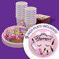 Spa Sleepover Slumber Party Supplies - 64 Piece Girls Pajama Birthday Tableware Set Includes Large 9" Dinner Plates and 8" Dessert Paper Plates