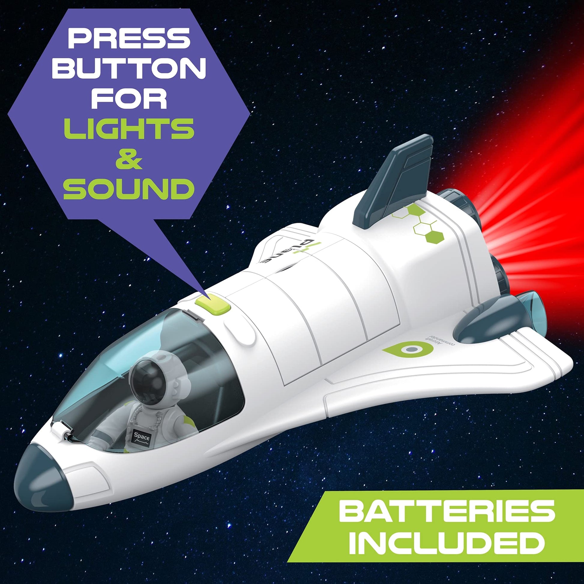 BLOONSY Space Shuttle Toy | Rocket Ship with Astronaut | Space Toys for Kids 3 5