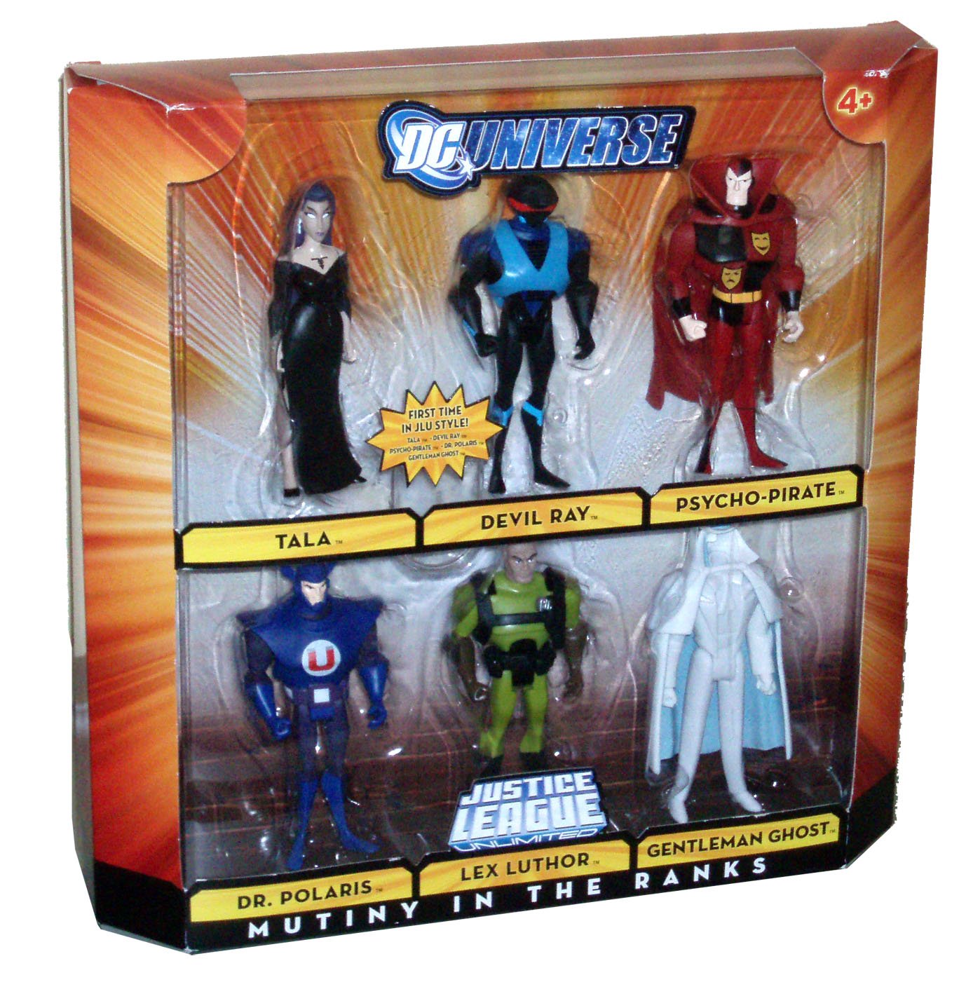 DC Universe Justice League Unlimited 6 Pack 4-1/2 Inch Tall Villain Action Figure - MUTINY IN THE RANKS with Tala, Devil Ray, Psycho-Pirate, Dr