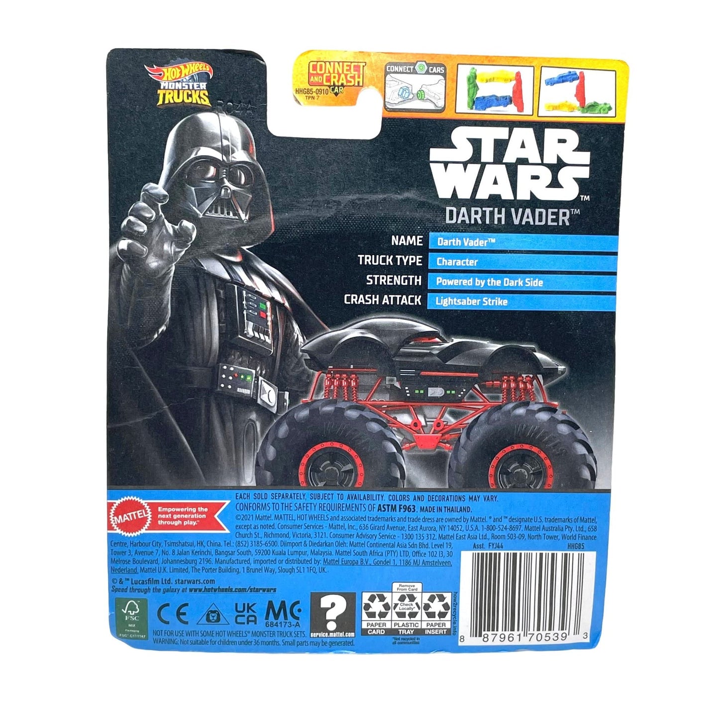 Monster Trucks 2022 Darth Vader with Connect and Crash car 57/75