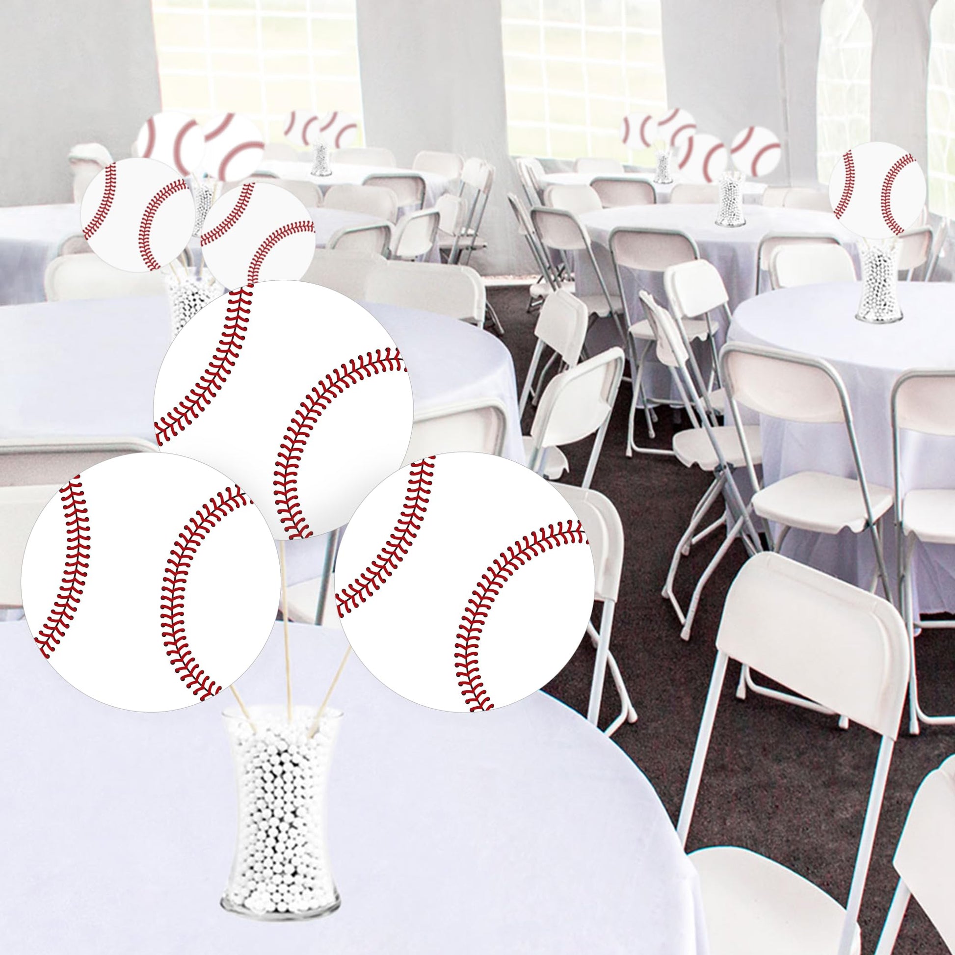 Big Dot of Happiness Batter Up - Baseball - Decorations DIY Baby Shower or Birthday Large Party Essentials - Set of 20