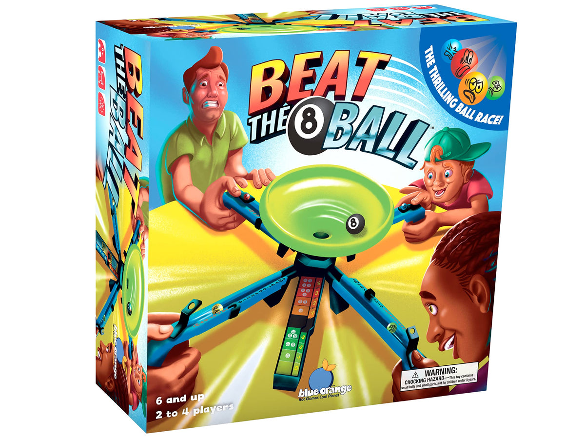 Beat The 8 Ball Action Dexterity Party Game - Kids, Family or Adult Speed Active Party Game by Blue Orange Games for 2 to 4 Players. Recommended for