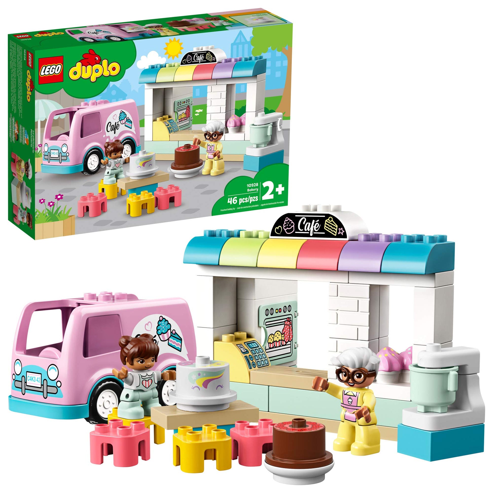 LEGO DUPLO Town Bakery 10928 Educational Play Café Toy for Toddlers, Great Gift for Kids Ages 2 and Over (46 Pieces)