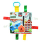 Baby Jack & Co 8x8” Learning Lovey Boston Massachusetts Tag Toys for Babies - Baby Crinkle Toys - Soft & Safe - Learn USA Cities and Shapes - Ideal