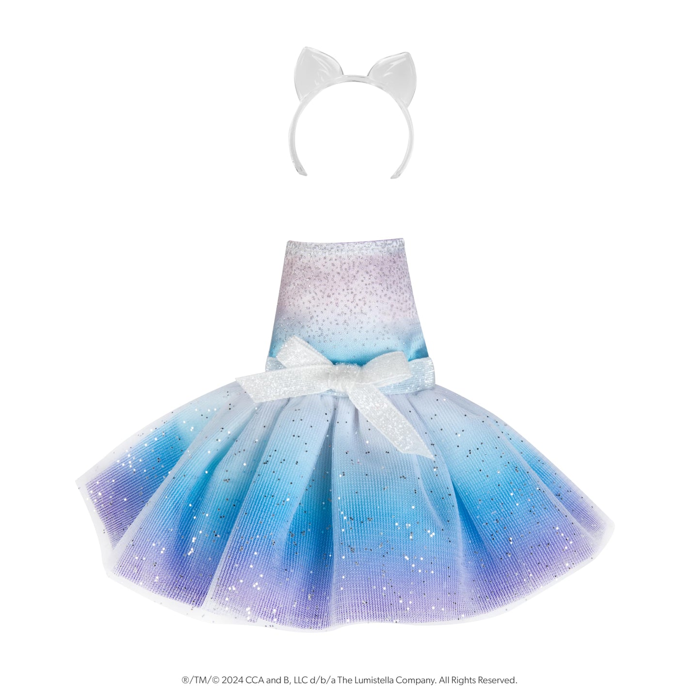 The Elf on the Shelf Claus Couture Extraordinary Noorah Party Dress for Your Scout Elf - Includes Northern Lights Inspired Dress and Fox-Ear Crown