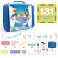 PicassoTiles 131PC Magnetic Tiles, Marble Run, Race Track Building Toy Set