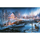 Bits and Pieces - Large 300 Piece Glow in The Dark Jigsaw Puzzle for Adults - All is Bright by Artist James Meger - Winter Holiday Landscape Jigsaw
