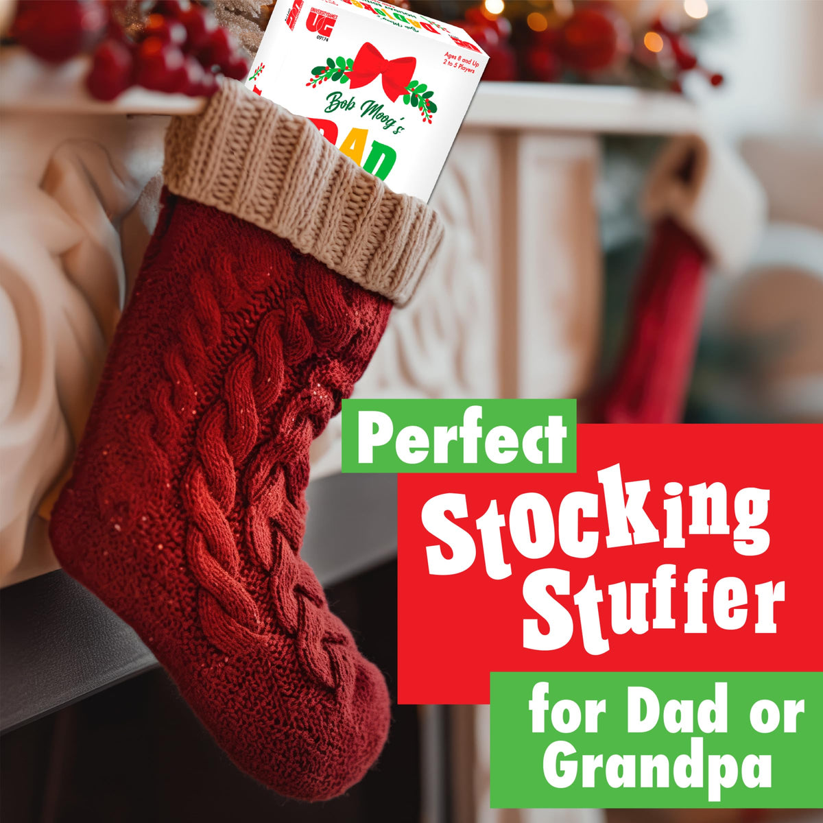 Dad Jokes Holiday Edition Christmas Family Party Game, 2-6 Players Ages 8+