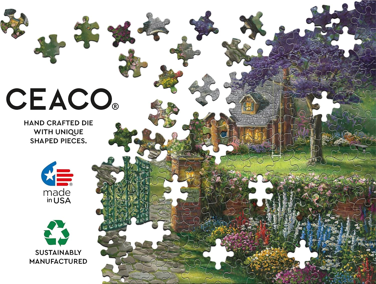 Ceaco - Thomas Kinkade - Hummingbird - 300 Large Piece Puzzle for Adults