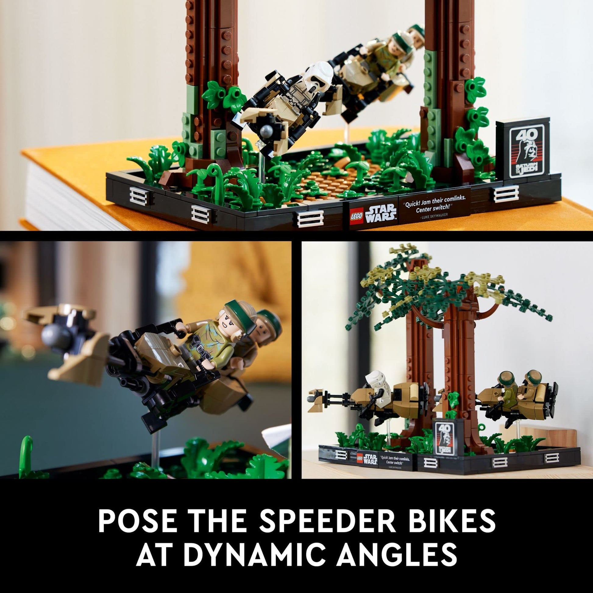LEGO Star Wars Endor Speeder Chase Diorama 75353 Home Décor Building Set for Adults, Classic Collectible with Luke Skywalker and Princess Leia