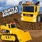 Sunny Days Entertainment Maxx Action 2-N-1 Mega Mover - Construction Truck and Trailer with Lights, Sounds and Motorized Drive, Yellow, Large
