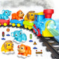 Train Set for Toddlers with Steam, Music, Lights and 3 Animal Cars