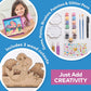 Fun Express 3D DIY Mermaid Wood Puzzle Painting Kit, All in One Kids Craft Kit, Holiday, Birthday and Everyday Gifts, Great Creative Activity for Home