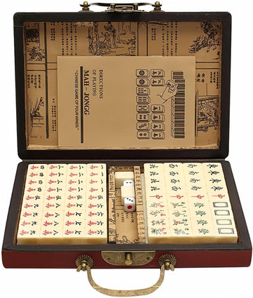 Florauspicious Chinese Mahjong Set