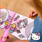 Hello Kitty Aqua Art Pad, 4 Art Pages, On The Go Reusable Water-Reveal Activity Pad, Mess Free Arts and Crafts, Paint with Water Brush Set, Kids Toys