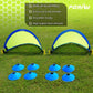 Poray Soccer Goal for Kid Easy-up Set of Two Portable Soccer Net 210D Oxford with 8 Field Marker Cones Extra Stakes Fun for Backyard and Soccer