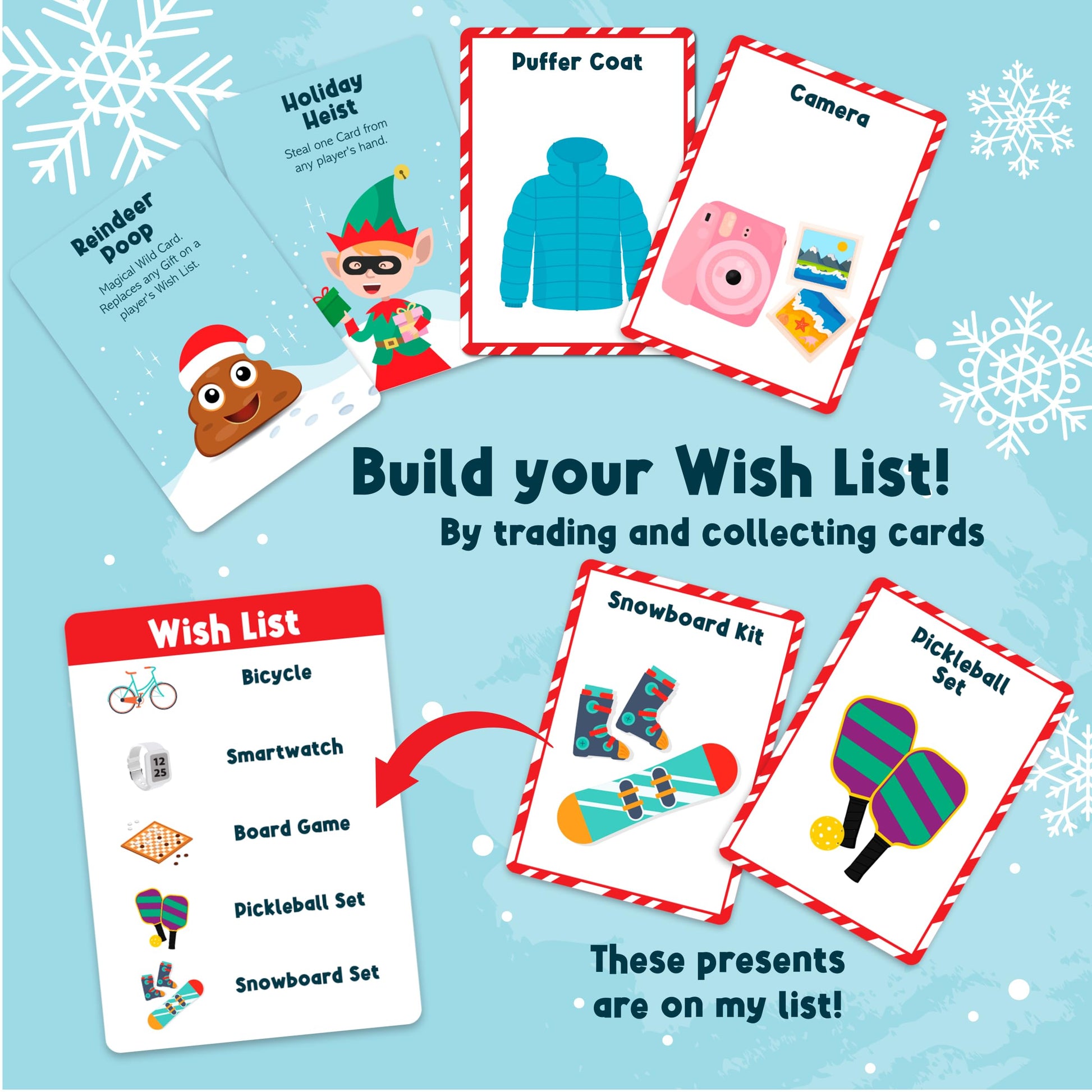 University Games, Reindeer Poop Card Game, Fast-Paced Card Game for Family Fun, Ages 8+, Sneaky Elves & Surprises