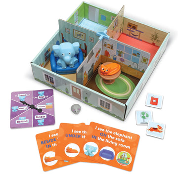 Learning Resources Elephant in the Room Positional Word Activity Set - Toddler Board Games, Language and Critical Thinking Skills, Sentence Building