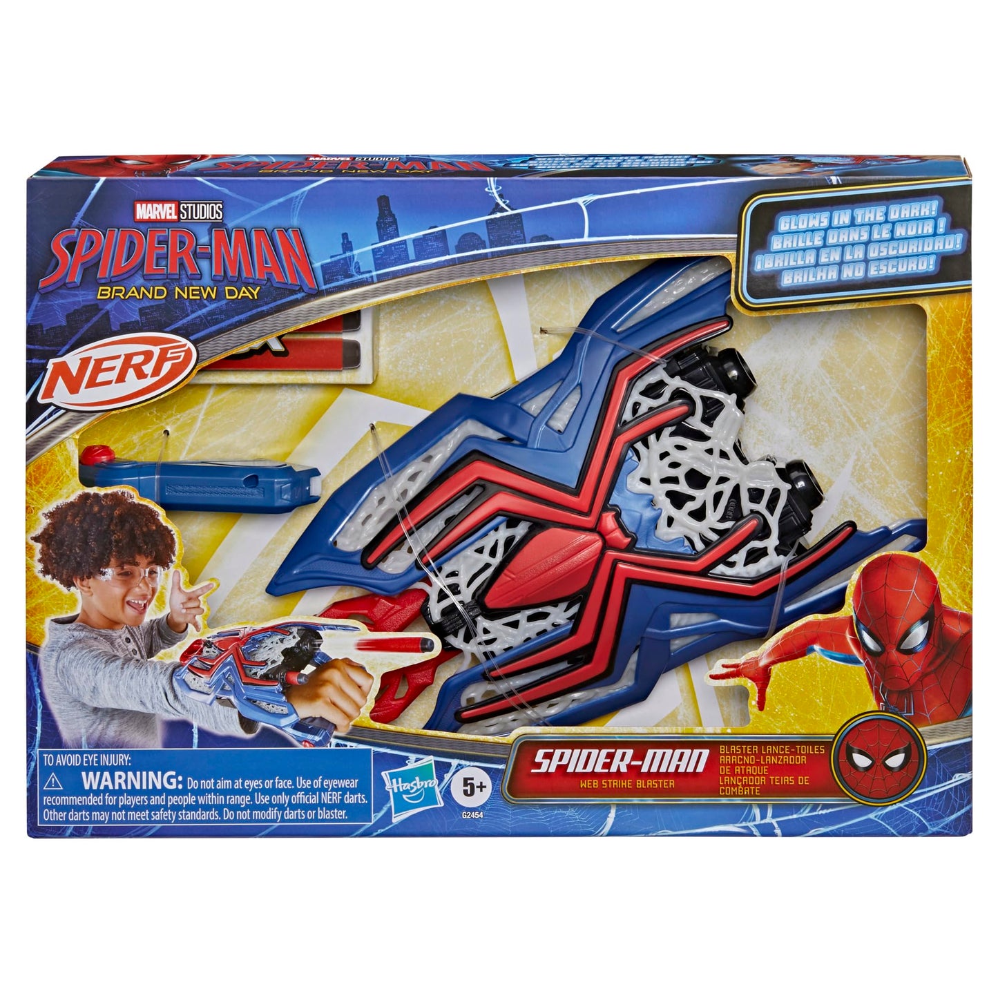 Marvel Studios Spider-Man: Brand New Day Nerf Web Strike Blaster Role Play Toy, Super Hero Toys & Costumes for Kids, Ages 5+