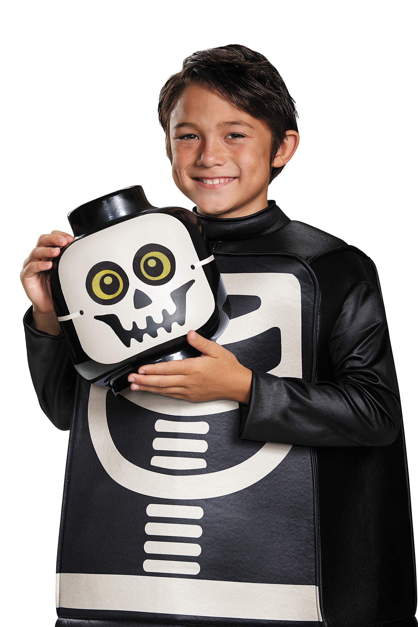 Disguise Lego Skeleton Deluxe Costume, Black, Small (4-6)