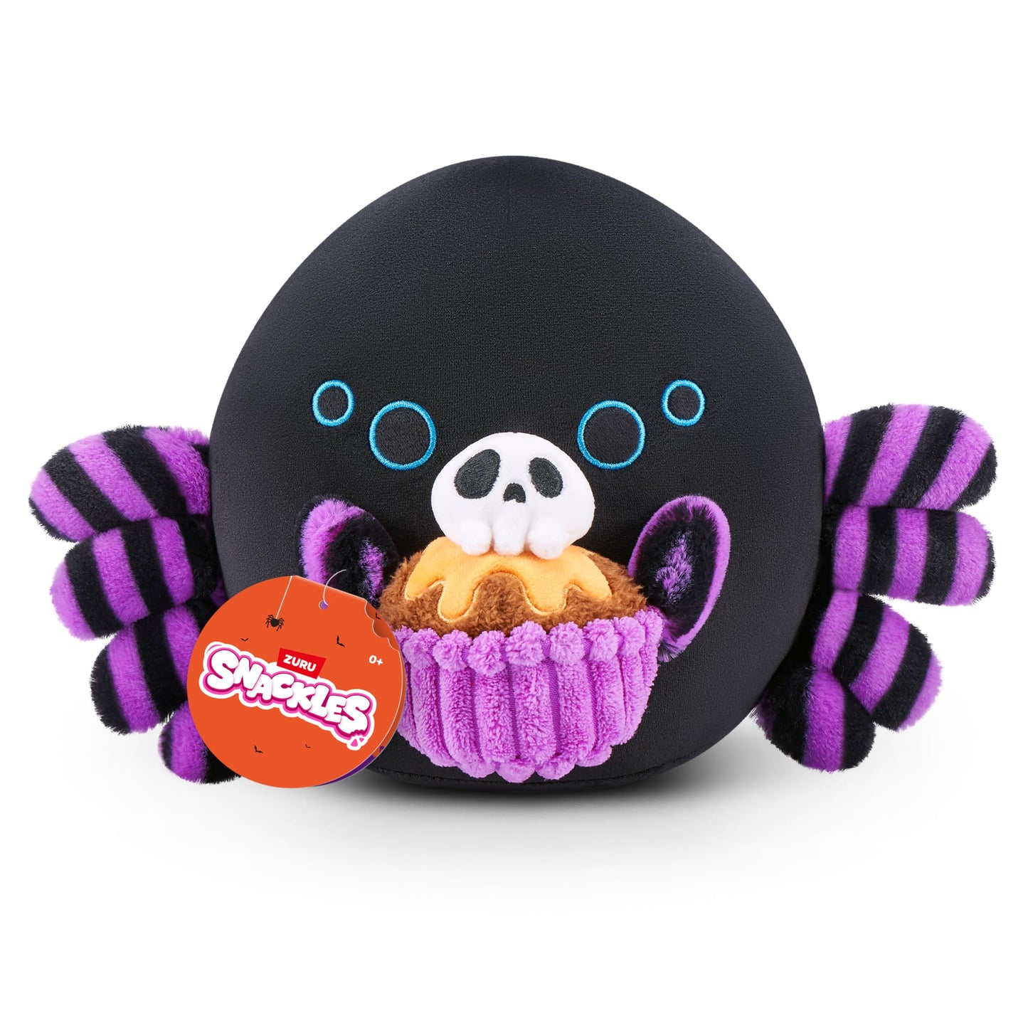 Snackles Halloween Series 1 8-inch Plush (Shadow) by ZURU, Plush with Snack Accessory
