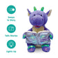 Cuddle Barn | Dalton The Storytelling Dragon with Light Up Book - Animated Stuffed Animal Plush Toy | Mouth Moves, Head Sways | Recites 5 Fairy-Tales