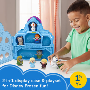 Fisher-Price Little People Toddler Toy Disney Frozen Carry Along Castle Case Playset with Figures for Pretend Play Kids Ages 18+ Months