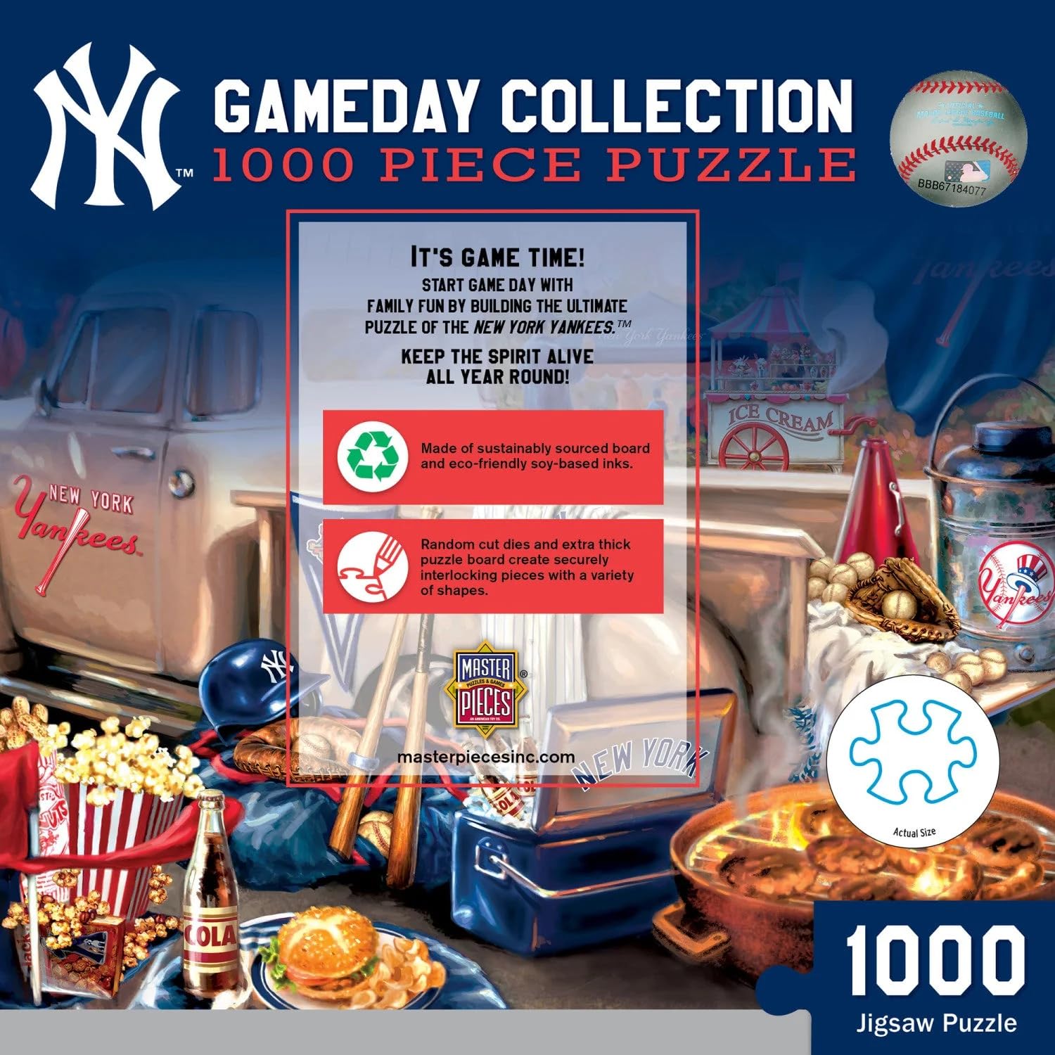 MasterPieces 1000 Piece Jigsaw Puzzle for Adults - MLB New York Yankees Gameday - 19.25"x26.75"