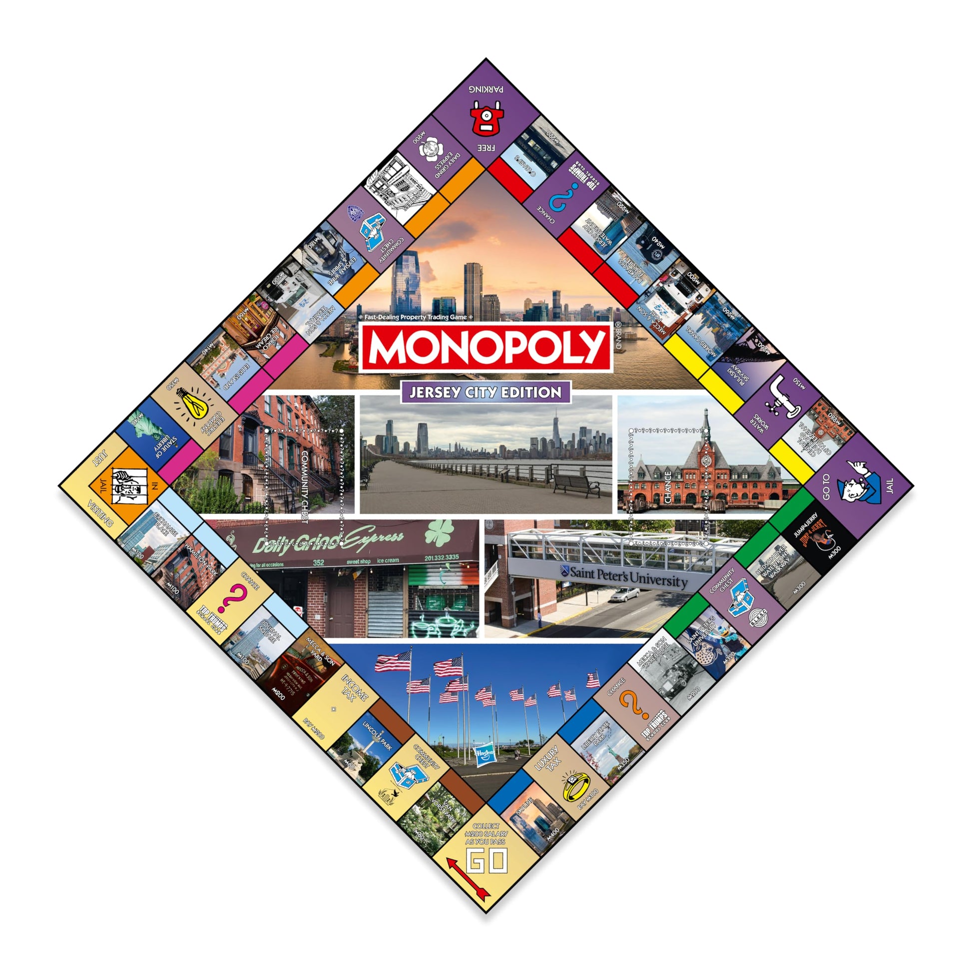 Monopoly Board Game Jersey City NJ Edition : 2-6 Players Family Board Games for Kids and Adults, Board Games for Kids 8 and up, for Kids and Adults