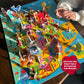 Dinomini Giant USA Map Puzzle for Kids - with Interactive Standing Figures - Floor Puzzles for Kids Ages 3-5 - Preschool Learning Activities