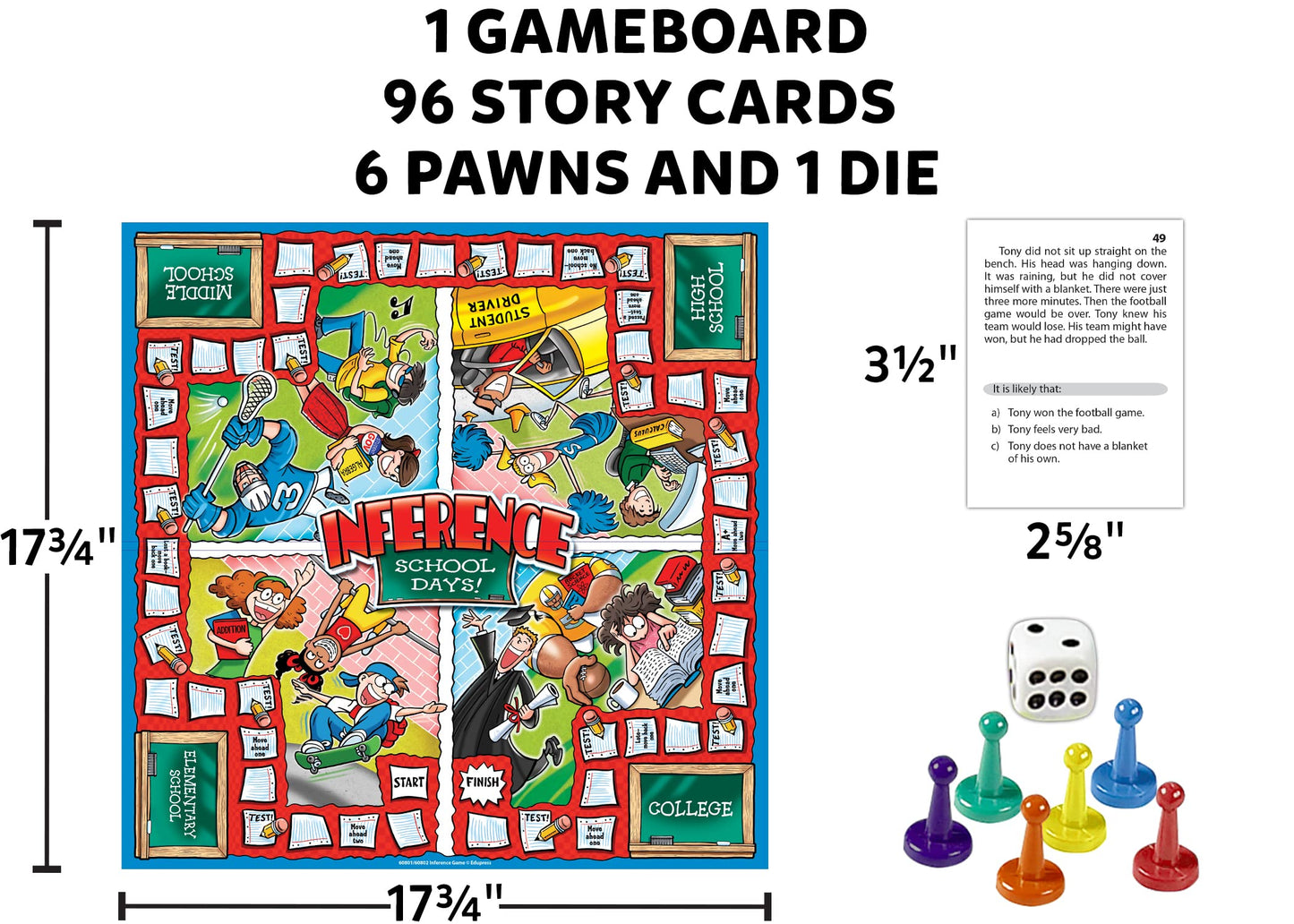 Edupress Inference School Days Game, Red Level (EP60802)