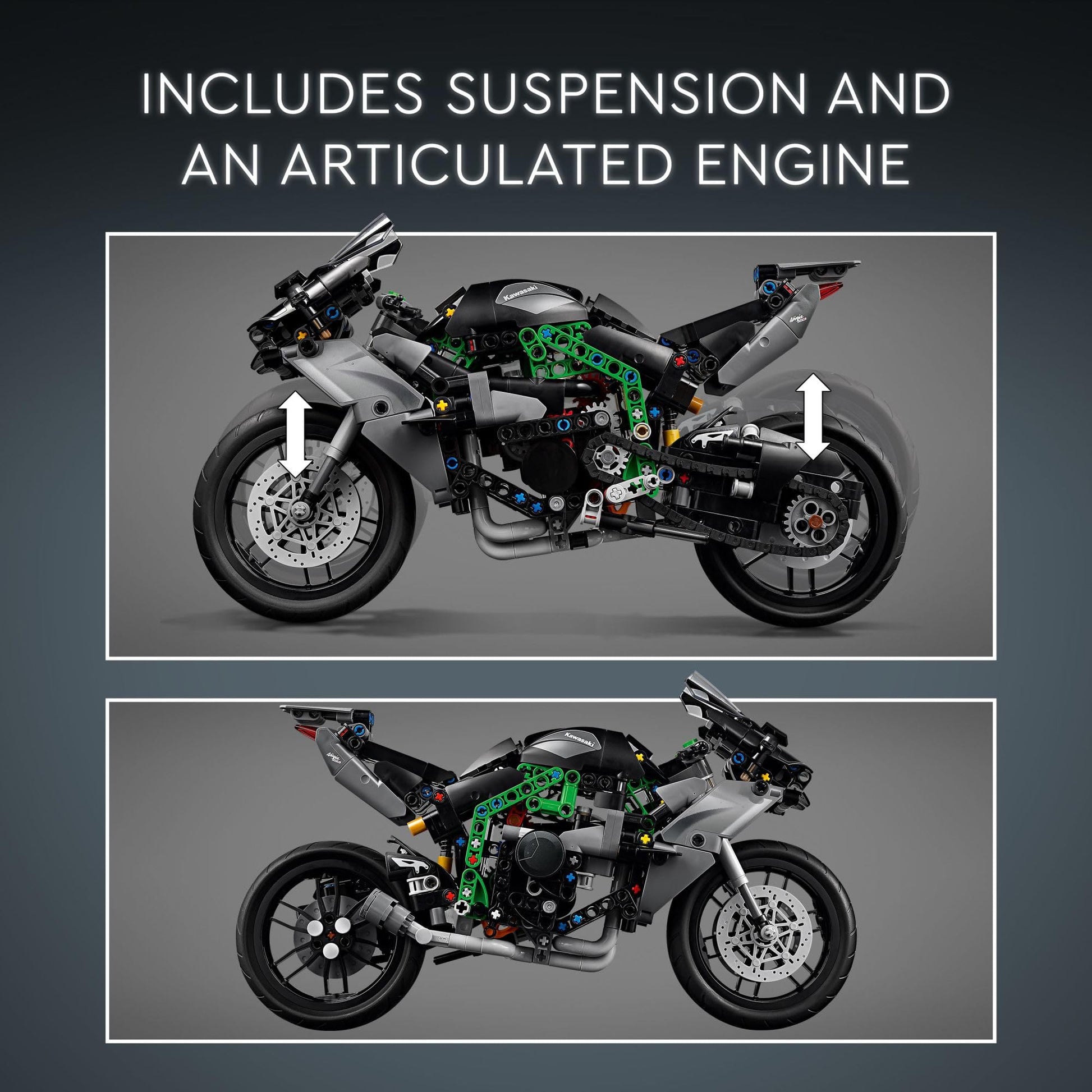 LEGO Technic Kawasaki Ninja H2R Motorcycle Toy - Building Toys for Kids, Boys & Girls, Ages 10+ - Kickstand for Display - Model Kit Birthday Gift