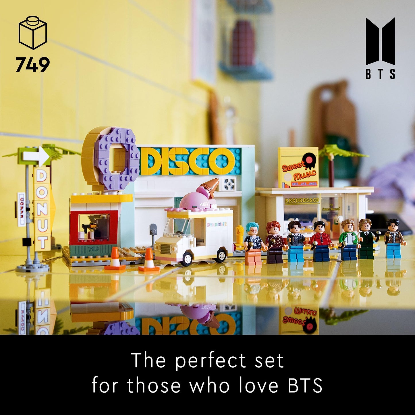 LEGO Ideas BTS Dynamite 21339 Model Kit for Adults, Gift Idea for BTS Fun with 7 Minifigures of The Famous K-pop Band, Features RM, Jin, SUGA, j-Hope