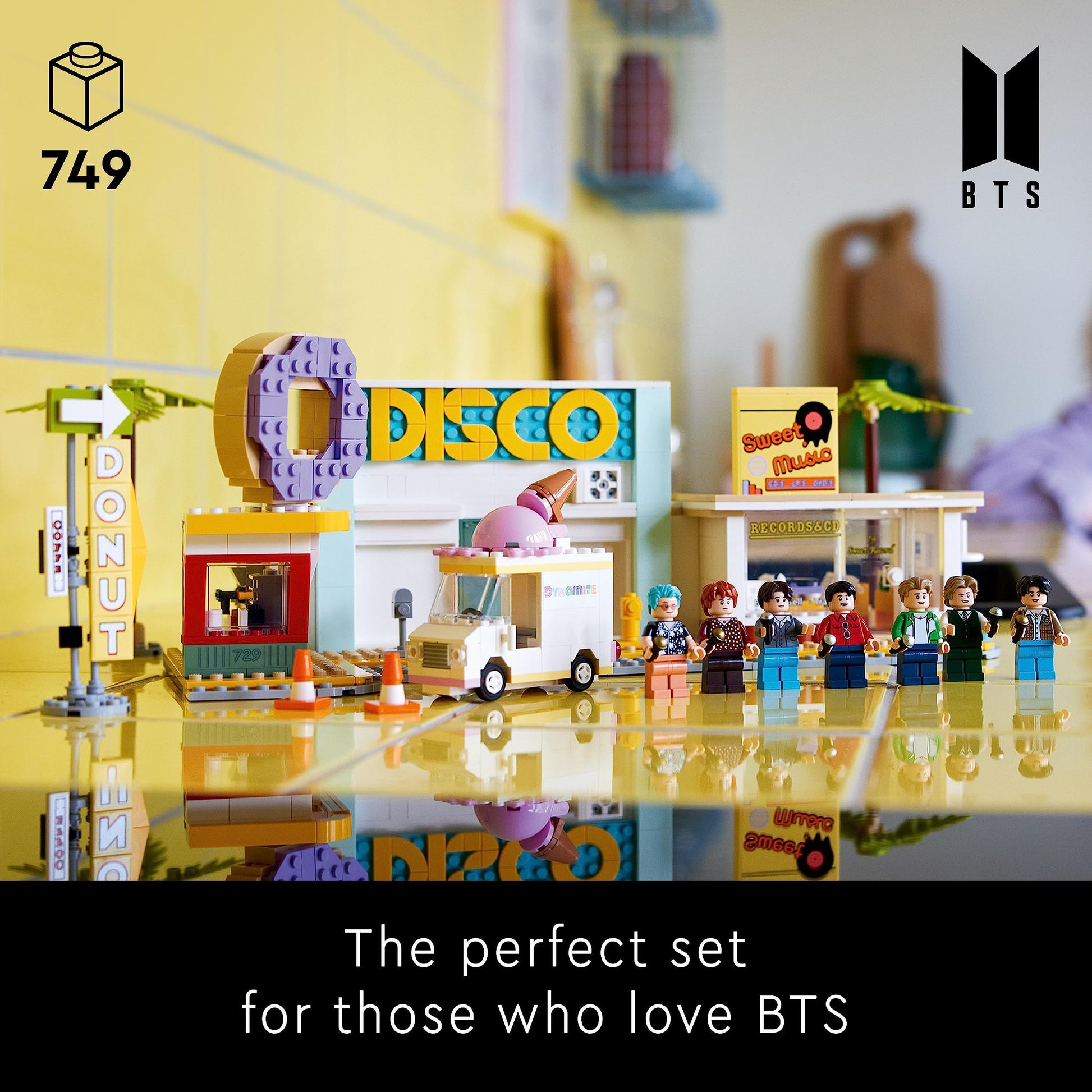 LEGO Ideas BTS Dynamite 21339 Model Kit for Adults, Gift Idea for BTS Fun with 7 Minifigures of The Famous K-pop Band, Features RM, Jin, SUGA, j-Hope