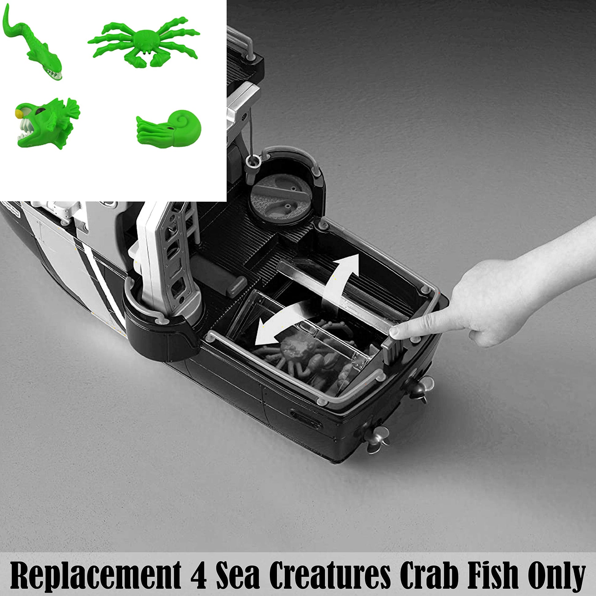 Replacement Parts Bag for Imaginext Ocean Boat N0763 ~ Replacement 4 Sea Creatures Crab Fish