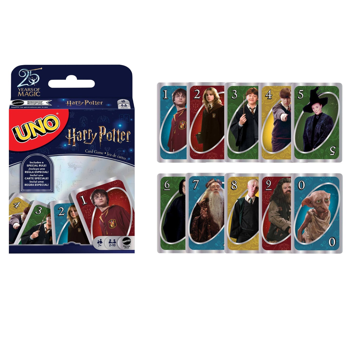 Mattel Games UNO Harry Potter Card Game for Kids, Adults & Parties, Collectible Deck Based on Popular Series for 2 to 10 Players
