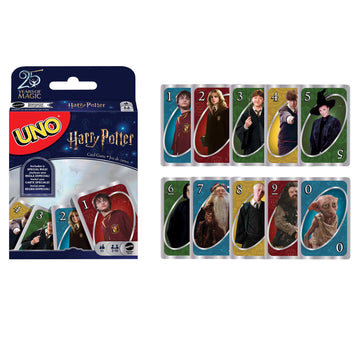 Mattel Games UNO Harry Potter Card Game for Kids, Adults & Parties, Collectible Deck Based on Popular Series for 2 to 10 Players