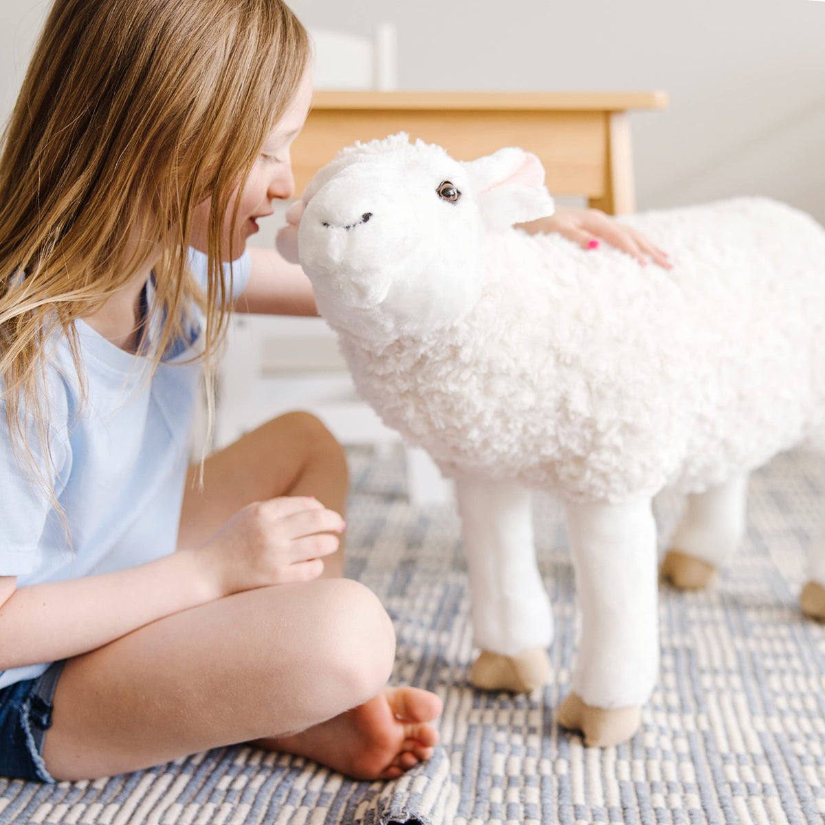 Melissa & Doug Giant Sheep - Lifelike Stuffed Animal (Nearly 2 feet Tall)
