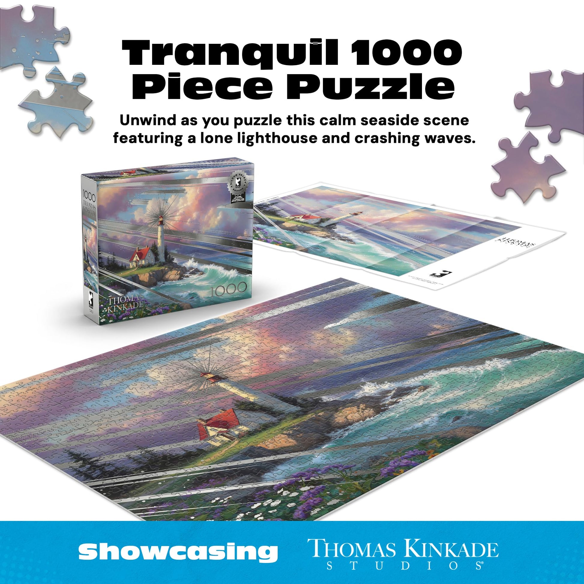 Buffalo Games Thomas Kinkade, Windswept Cove, 1000 Piece Puzzle, for Adults