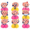 9 PCS Brain Honeycomb Centerpieces for Table Decor, Brain Table Decorations Table Toppers for Brain Party Decorations Brain Birthday Party Supplies